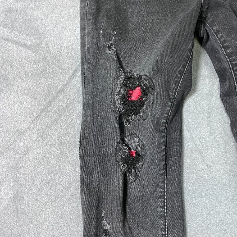 Judy Blue Skinny Fit Peek a Boo Buffalo Plaid Patch Women’s Jeans size 26 - Picture 7 of 12